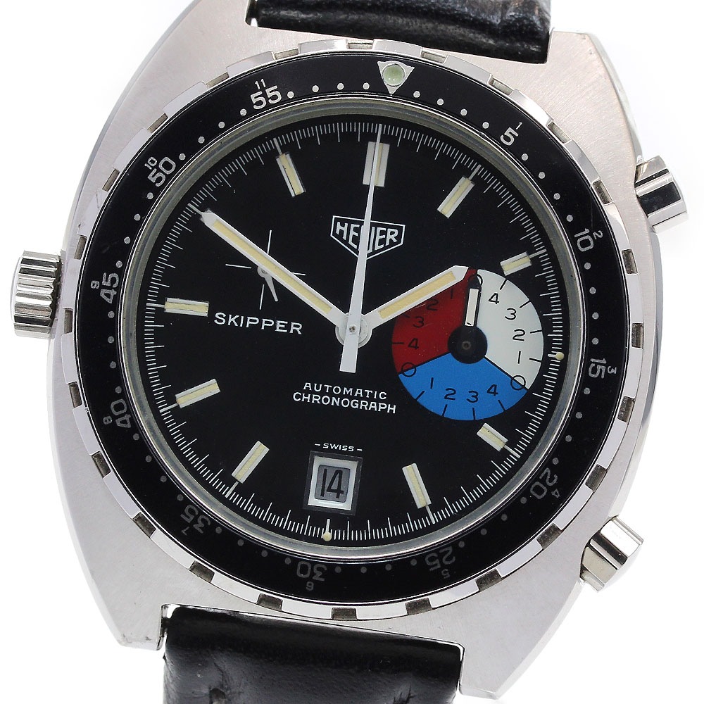 タグホイヤー TAG HEUER 11063V スキッパー クロノグラフ デイト 手巻き メンズ 良品 _838178【中古】