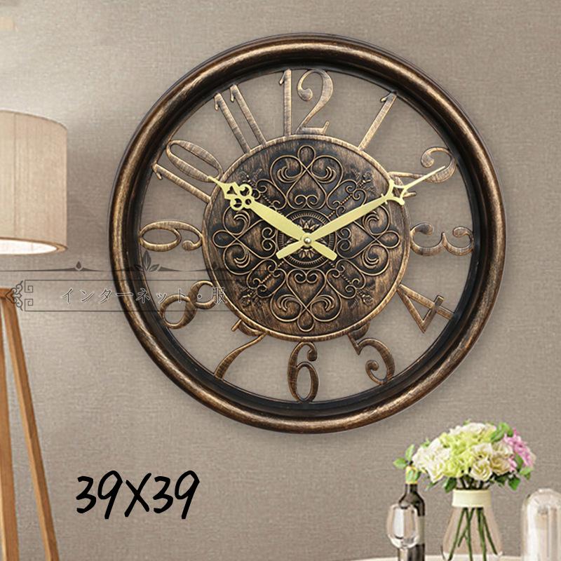 ２点で13o円OFF！【早割り】壁掛け時計 掛け時計 おしゃれ 静音 レトロ時計 北欧 大型 アンティーク風 レトロ ギフト インテリア 時計