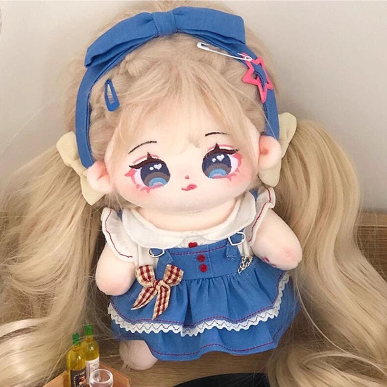 【10cm/20cm】着せ替えぬいぐるみ 着せ替え人形 ぬいぐるみ 綿人形 可愛い ベージュ色髪灰色目の少女 クリーム ふわふわ コットンドール