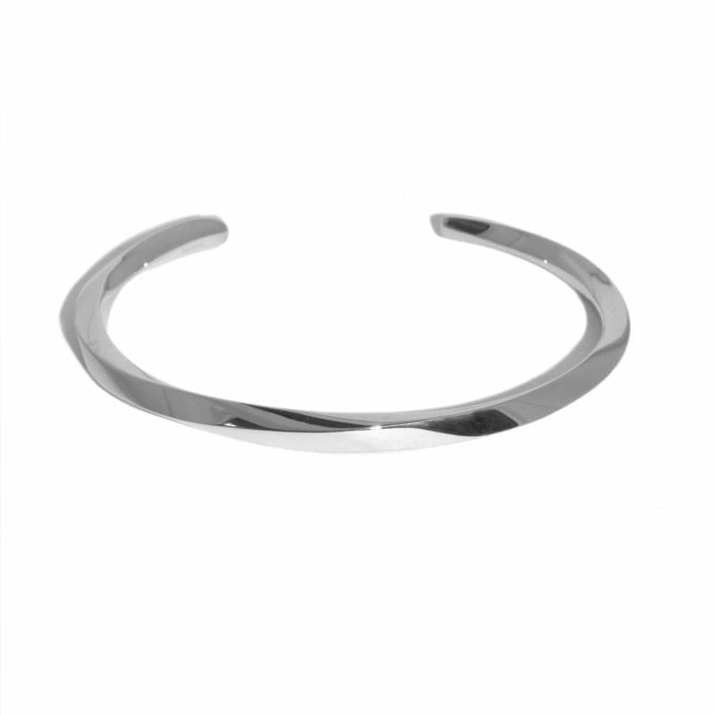 ツイストエッジ バングル サージカルステンレス シルバー メンズ ブランド 彼氏 プレゼント