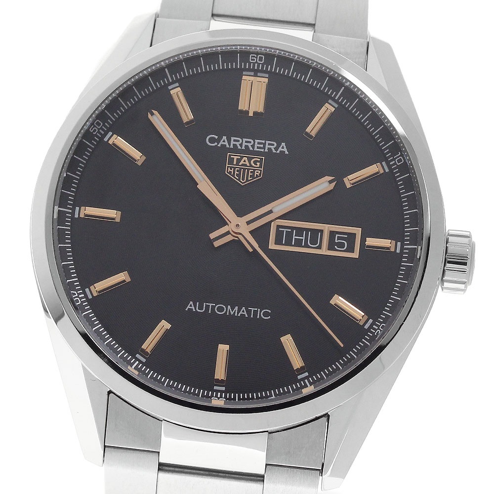 タグホイヤー TAG HEUER WBN2013.BA0640 カレラ キャリバー5 デイデイト 自動巻き メンズ 美品 箱・保証書付き_961410【中古】