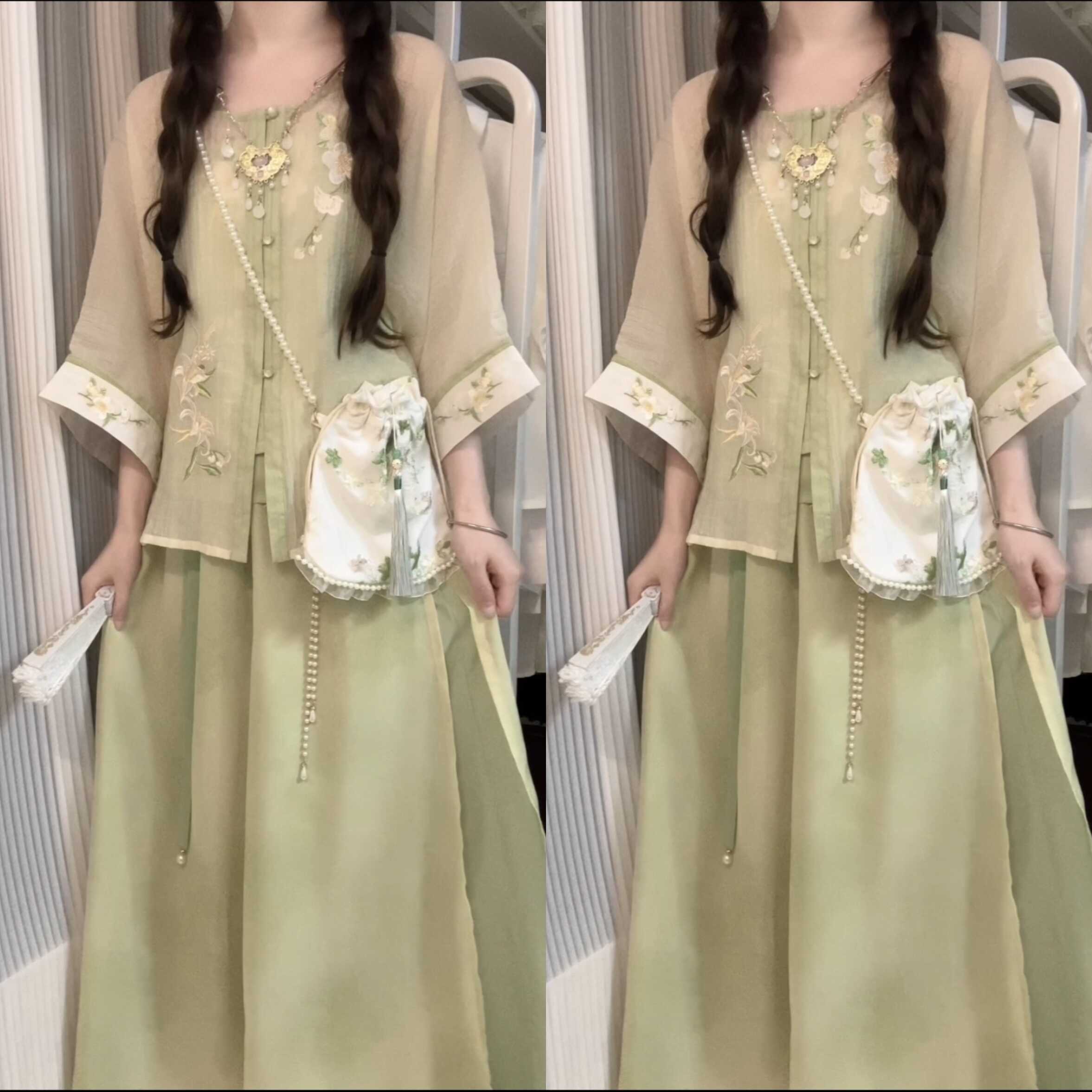 正規品デザイン青提百合新韓国cos要素上着ストラップ長ズボン女性