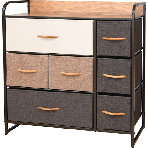 ビーカム NBC-612 布張りカラーチェスト 3段ワイド メーカー直送 11,998円