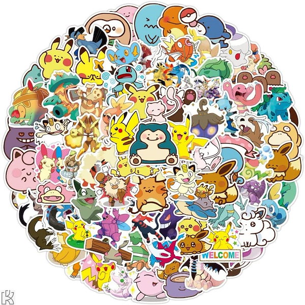 Qoo10] ポケットモンスター ステッカー 100枚