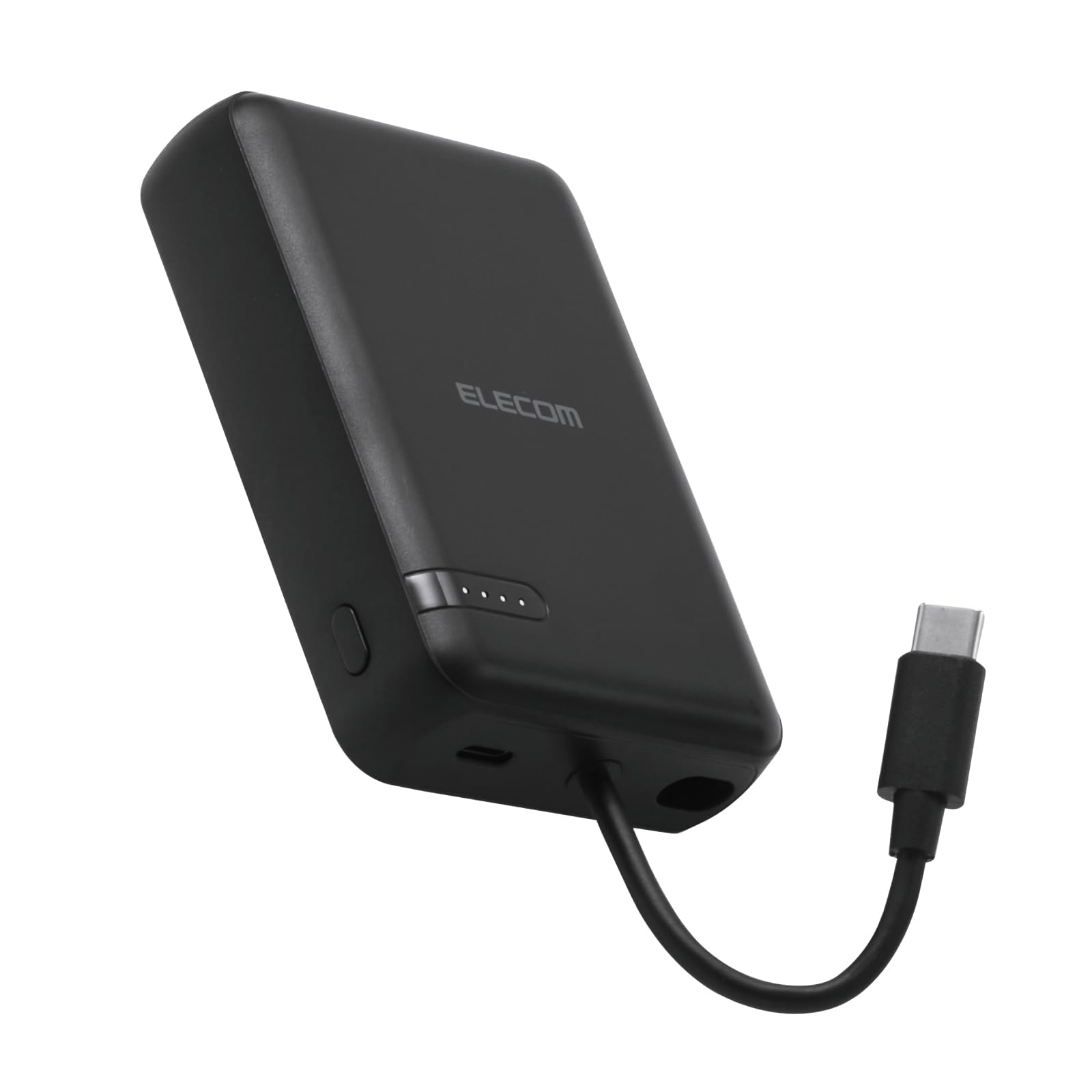 エレコム モバイルバッテリー 10000mAh 20W USB PD対応 Type-C×1ポート USB-Cケーブル一体 ブラック EC-C34BK 5,333円