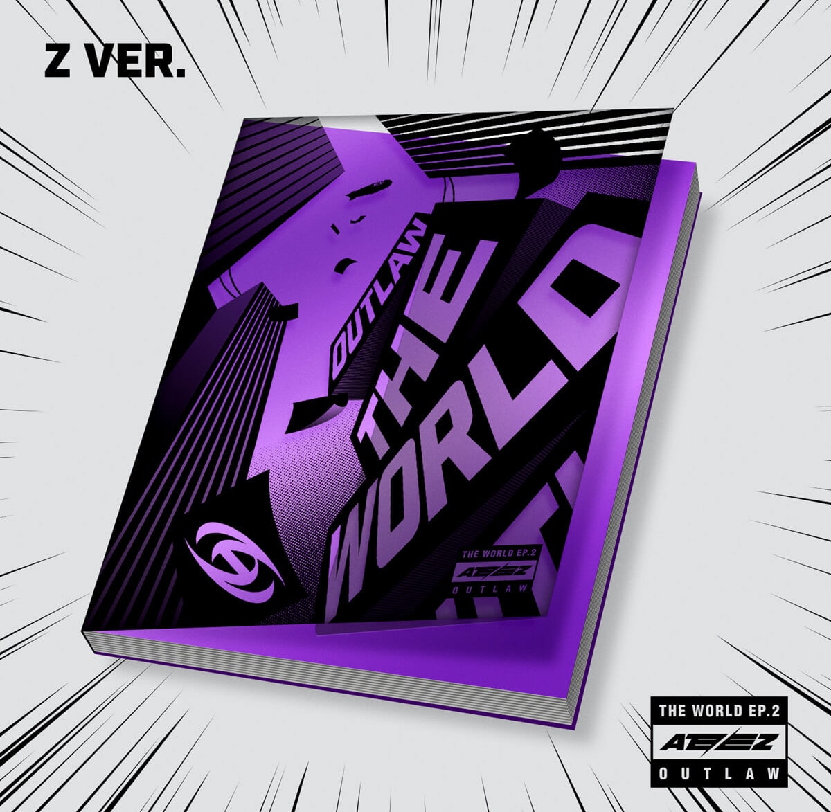 [未開封新品] （CD）エイティーズATEEZミニアルバム9集THE WORLD EP 2 OUTLAW Z VER