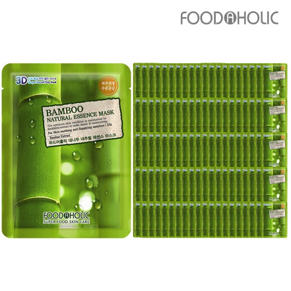(100枚)フードアホリック3D 竹 ナチュラルエッセンス マスクパック