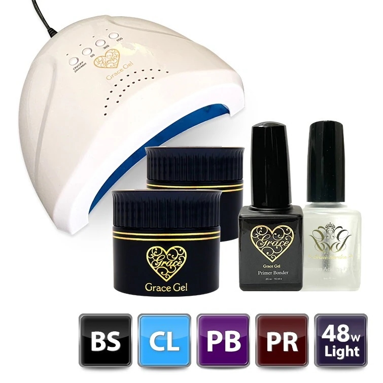 ベース+クリア+アシッドレスプライマー+プライマーボンダーセット＋48Wライトセット