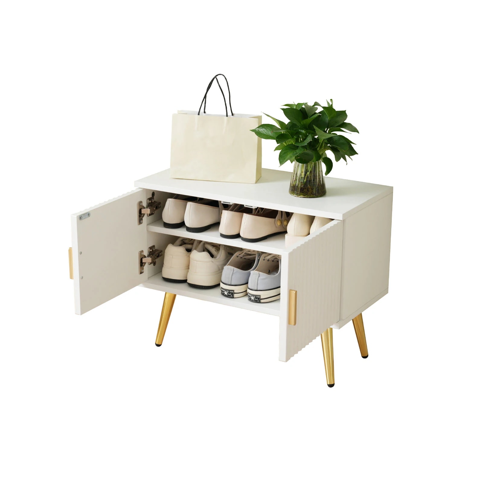 玄関ベンチ シューズラック 靴収納 幅61cm 収納ベンチ 薄型 玄関収納 玄関椅子 スリム 室内 靴棚 靴入れ 組立簡単 コンパクトで省スペース 下駄箱 靴箱