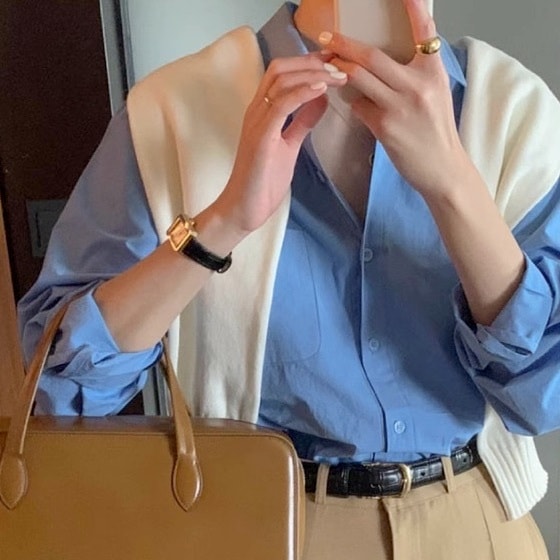 トップス シャツ 袖あり 長袖 襟付き 大人可愛い きれいめ シンプル カジュアル 大人 上品 おしゃれ お洒落 大人女子 こなれ感 ラフ 無地 春 夏 秋 冬 2023 10代 20代 30代