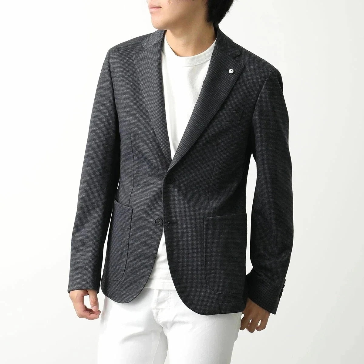 L.B.M.1911 エルビーエム1911 ジャケット 2844 メンズ ストレッチ テーラードジャケット シングル サイドベンツ 千鳥格子柄 45798/3