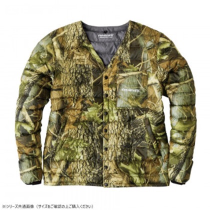 イーブンリバー ファイバーダウンジャケット ツリーカモフラージュ(35) サイズ:L R127