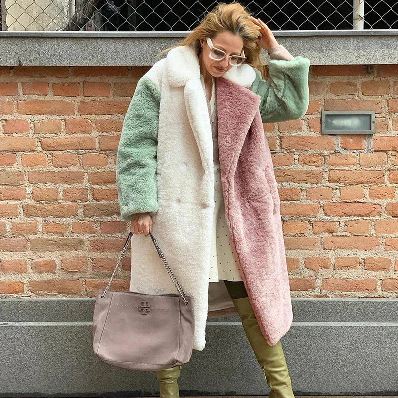 ファーコート ロング丈 毛皮コート アウター 秋 冬 保温 ジャケット 厚手 ゆったり トップス30%制限
