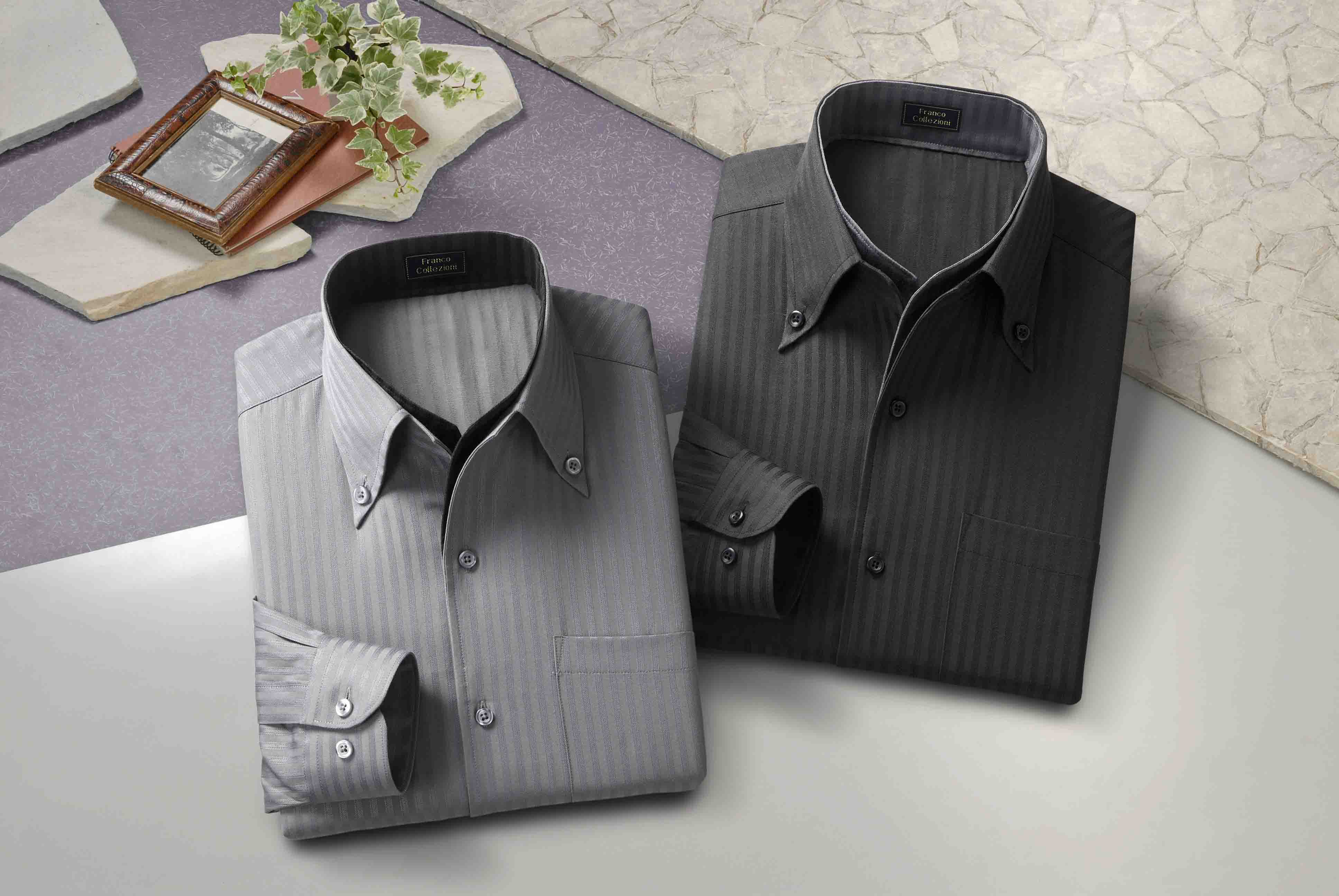 二重衿ドレスシャツ２枚組