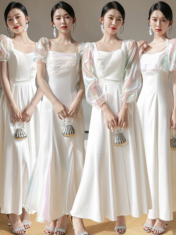 ブライズメイドドレス ロングドレス 演奏会 ピアノ 発表会 スレンダーラインワンピース レディース 涼しい 袖付き 袖なし ゆったり リゾート 海サマー 春夏きれいめ 430%までに制限 5,495円