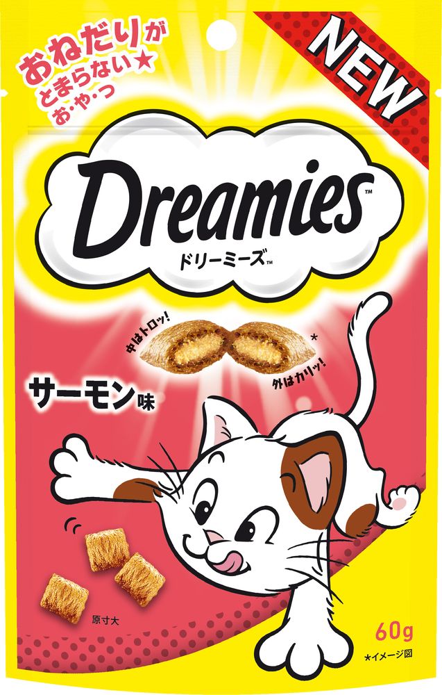 （まとめ買い）マース ドリーミーズ サーモン味 60g 猫用おやつ [x24]