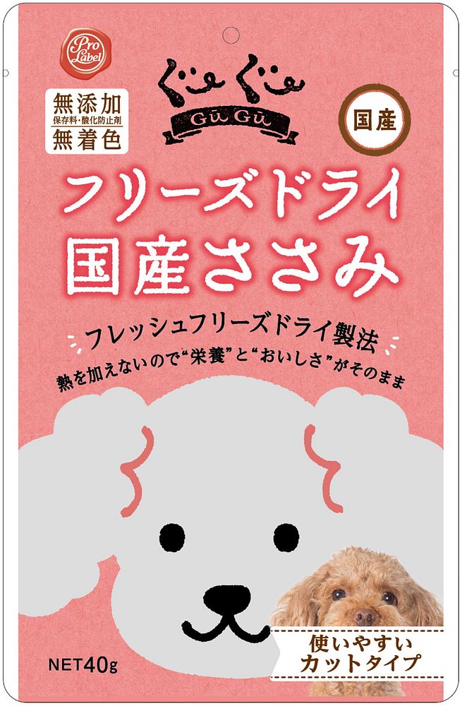 （まとめ買い）スマック プロレーベル ぐーぐー フリーズドライ国産ささみ 犬用 40g 犬用おやつ [x6]