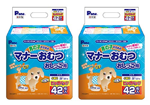 P.one 通販用 男の子のためのマナーおむつ おしっこ用 ビッグパック 小型犬 42枚入×2個 (ケース販売) 4,988円
