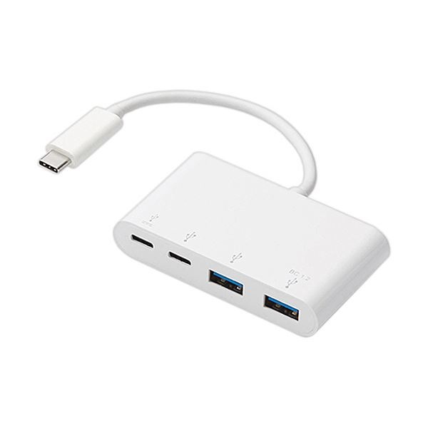 エレコム USBType-Cコネクタ搭載USBハブ（PD対応）ホワイト U3HC-A423P5WH 1個