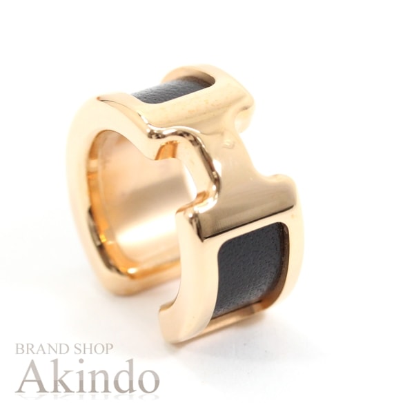 【新品】エルメス イヤーカフ オランプ PM ピンクゴールド 黒 ブラック スイフト アクセサリー ジュエリー HERMES レディース メンズ 便利 エルメス ブランド 定番 人気 プレゼント ギフ