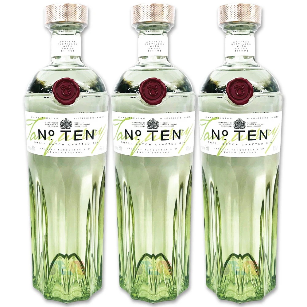 [正規品 新型] タンカレー ナンバーテン 750ml 3本セット イギリス ジン Tanqueray NO.10