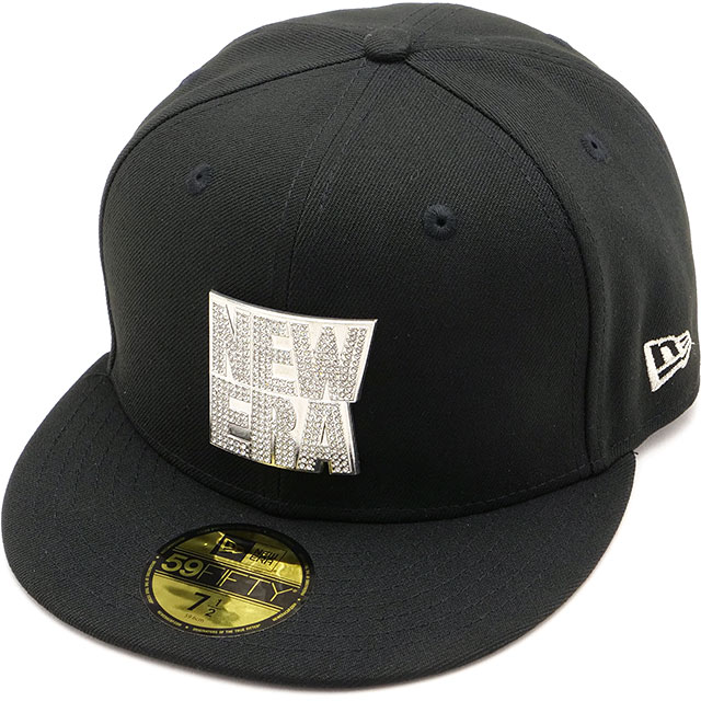 キャップ CAP 59FIFTY ラインストーンバッジ ニューエラ [14668129] 5950 RHINESTONE BADGE NEWERA メンズ・レディース 帽子 ブラック 正規取扱店