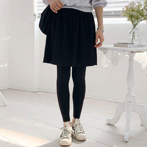 （JO）5分丈プリーツスカートレギンス 女性