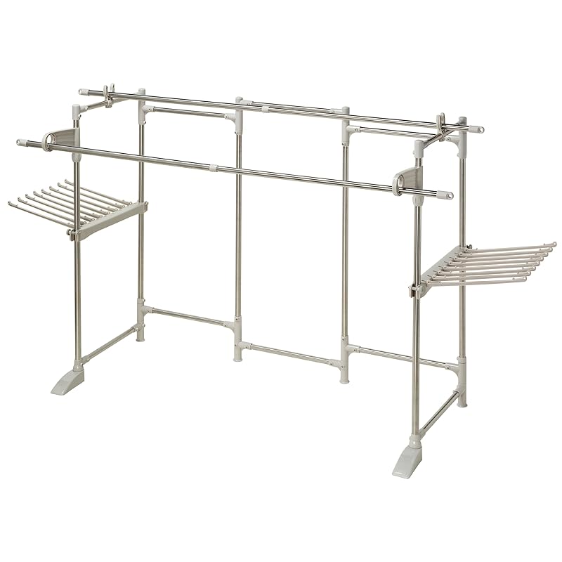 即納：積水樹脂商事(Sekisuijushishoji) セキスイステンレス多機能物干し台 ほすおーHD-60S, 【使用時サイズ】高さ約120x幅約226×奥行約74cm