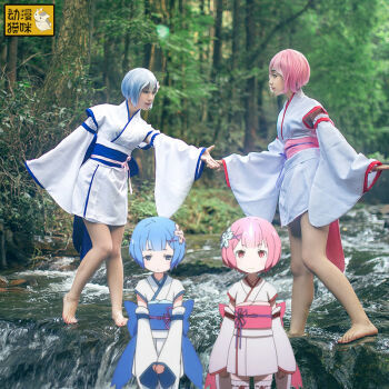 ラムレーム幼ライムコスプレ幼版着物ローリー女装フルセット