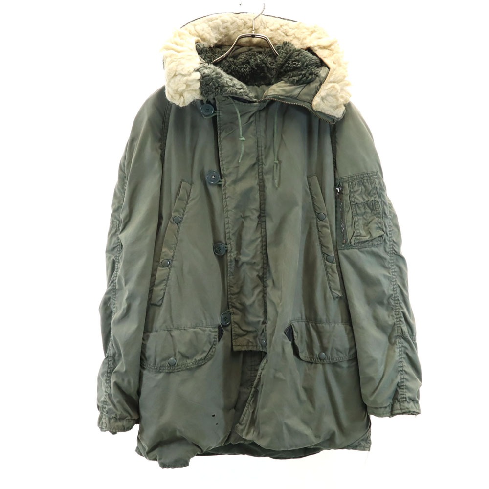 アメリカ空軍 80s DLA ヴィンテージ N-3B フライトジャケット M カーキ US AIR FORCE ミリタリージャケット フード メンズ