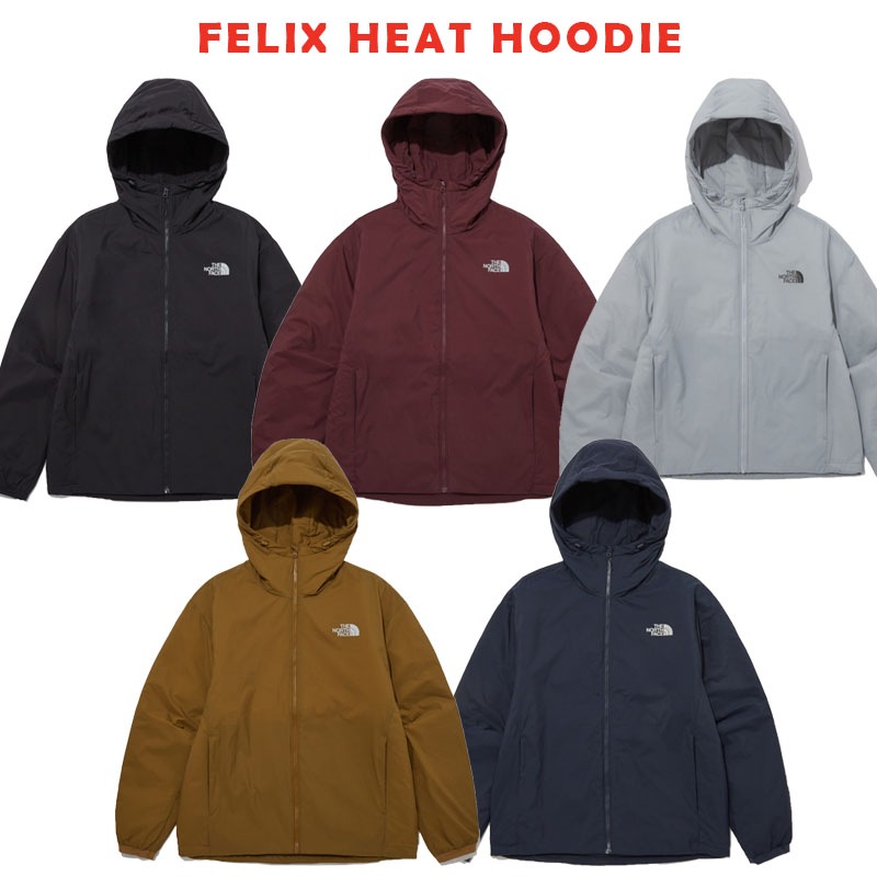 韓国正規品保証 関税負担なし NJ3NP70A FELIX HEAT HOODIEデイリー 基本 着装 男子 女子 人気 韓国 ファッション 男女共用 アウトドア