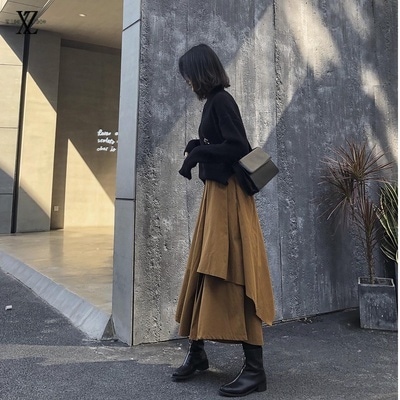 スカート ボトムス ロングスカート フレアスカート ミモレ ミモレ丈 ロング ロング丈 フレア Aライン アシンメトリー フリル ハイウエスト かわいい 大人可愛い きれいめ 大人 大人女子 こなれ感