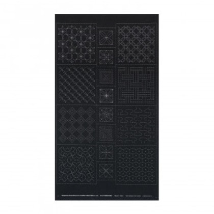 オリムパス 刺し子紬 第2弾 伝統柄 反物 墨色 C2009