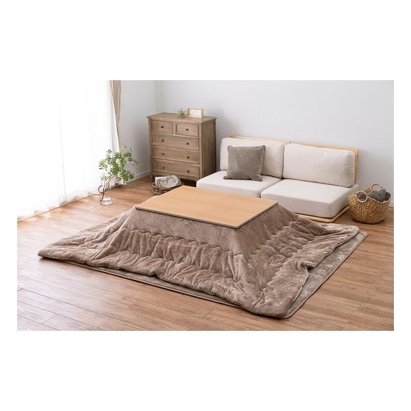 こたつ布団 メレンゲタッチ 約190×240cm 長方形 洗濯機可 ベージュ 240626601