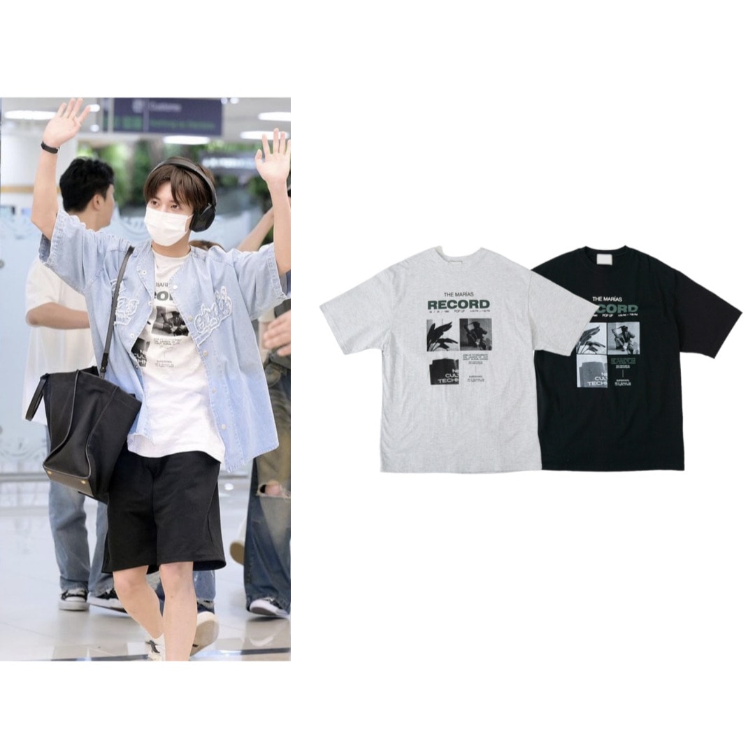 【TXT テヒョン着用】 IDF Green record T-shirtオーバーサイズ半袖Tシャツ