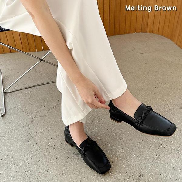 女性用パンプス 秋の靴 牛革ローファー MT03