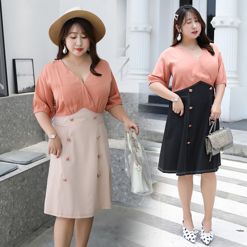ワンピース 大きいサイズ 半袖 春夏 韓国 妊婦 マタニティ ゆったり きれいめ 3l 4xl 5l