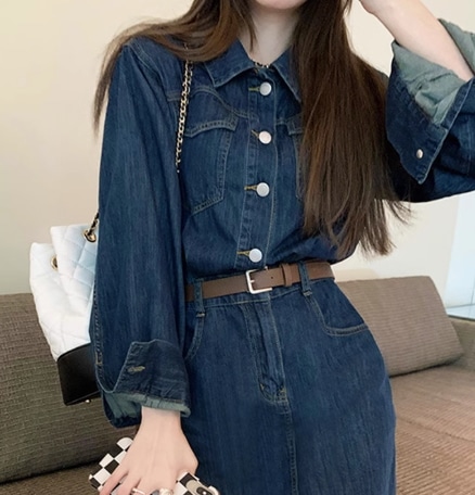 レディース ワンピース デニム かわいい レトロ ラフ ルーズ 個性的 ヴィンテージ ラブリー キュート 通勤 学生 学校 通学 部活 デート お出かけ お泊まり アウトドア 公園 女子会 高原