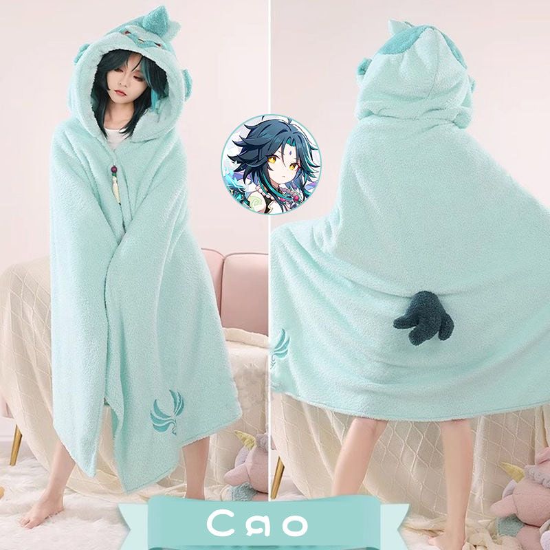 冷房ロップ 魈 楓原万葉 鍾離 昼寝 毛布 Genshin 原神 ルームウェア エアコン室 冷房対策 着ぐるみ 放浪者 パジャマ コスプレ