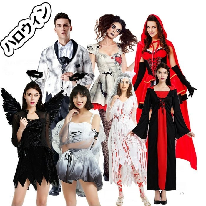 ハロウィン コスプレ デビル コスプレ セット 魔女 ウィッチ 悪魔 小悪魔 巫女 仮装 ワンピース ロング丈 セット ストレッチ 大きいサイズ 衣装 仮装 コスチューム 可愛い セクシー 大人 レデ
