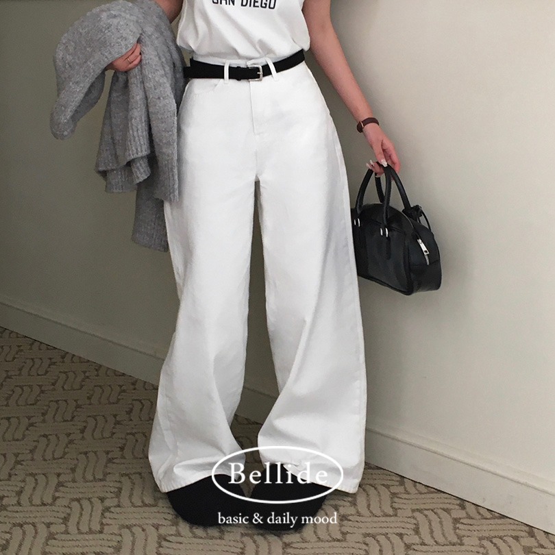 [MADE] 裏起毛オールデイベーシックコットンワイドパンツ pt1431