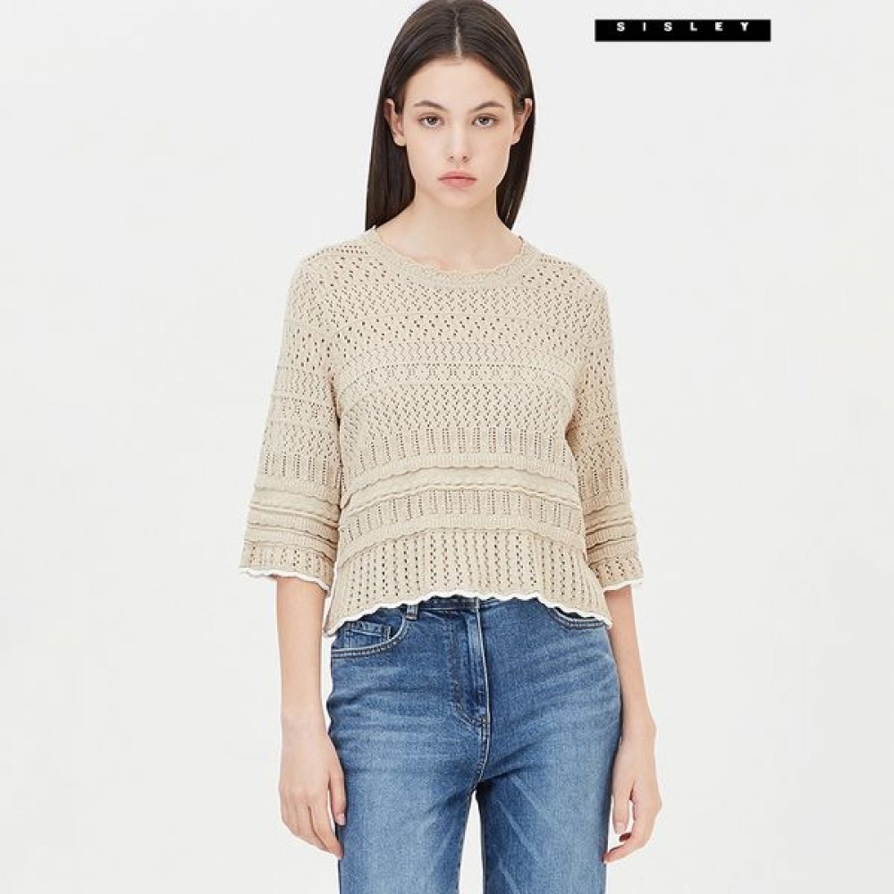 [シスレー] シスレースカッシュスカラップニット SAKP33431
