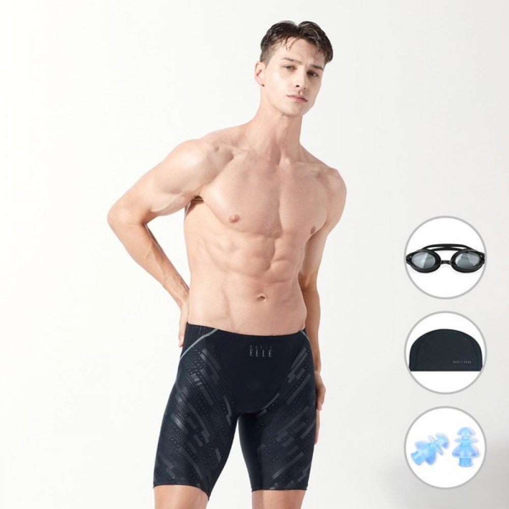 (ベーシックエル) ベーシックエルメンズアダルト柄 5パートスクエアインドアスイムスーツ BEZ-X404K 10,136円