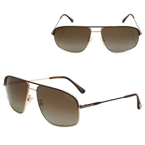 サングラス FT0467-F/S 50H 60 TF467-F 偏光レンズ アジアンフィット EYEWEAR ピンクゴールド ブラック ブラウングラデーション