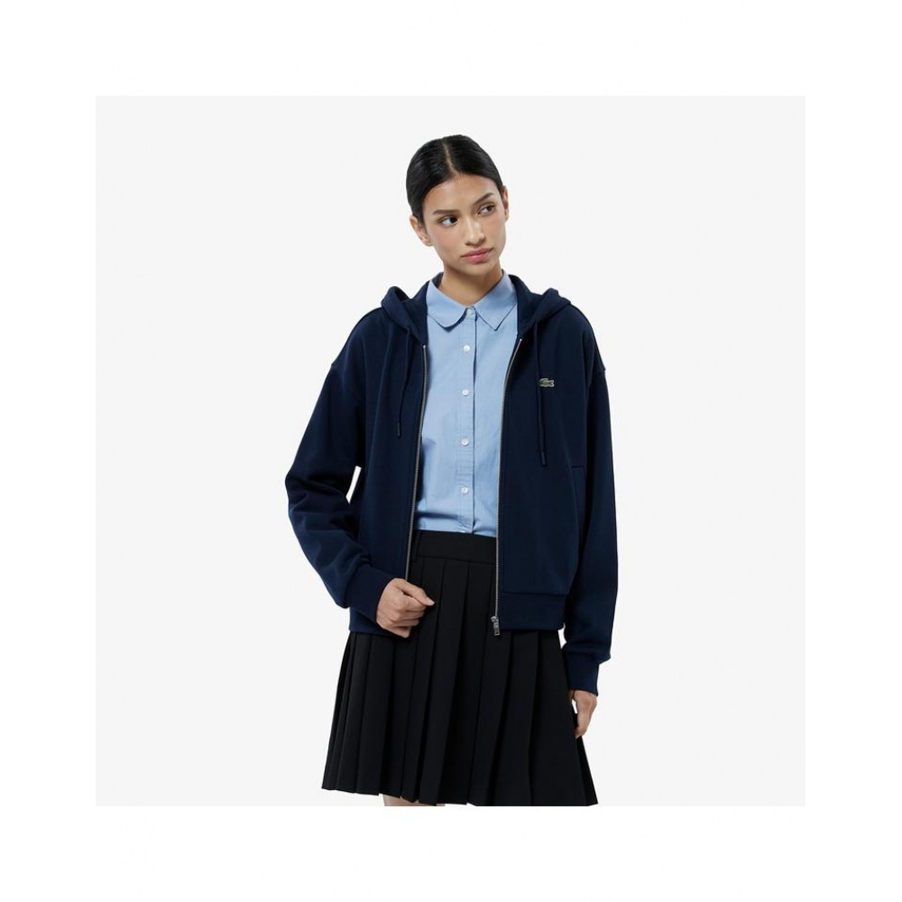 ラコステレディースフード付きジップアップスウェットシャツ SF279E-55N 166