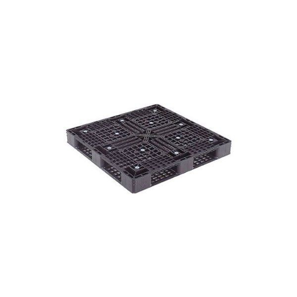 TAP-1111S ブラック α樹脂パレット 超軽量薄型 (1100X1100X125) メーカー直送