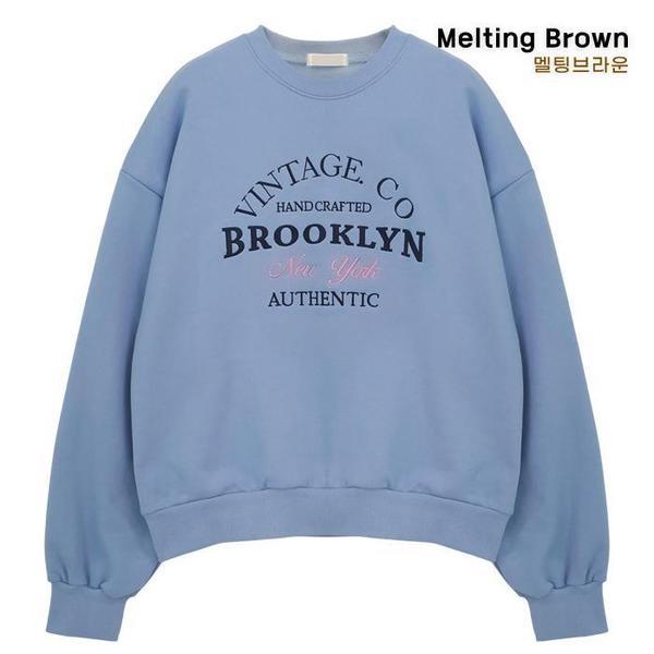 女性クロップドマンツーマンブルックリンマンツーマンTシャツ