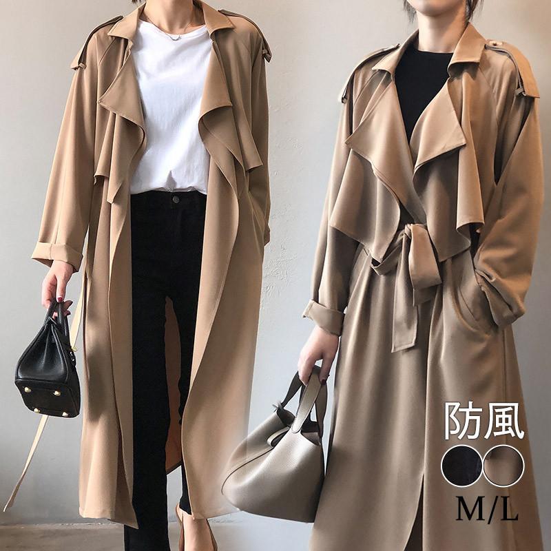 トレンチコート スプリングコート レディース ロングコート アウター チェスターコート 羽織り 通勤 高級感 オシャレ ゆったり 上品 春秋 送料無料