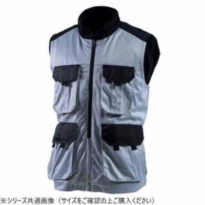 SDW-4146 スーパーライト メッシュベスト シルバー/ブラック XL SDW-4146-SVBK-XL