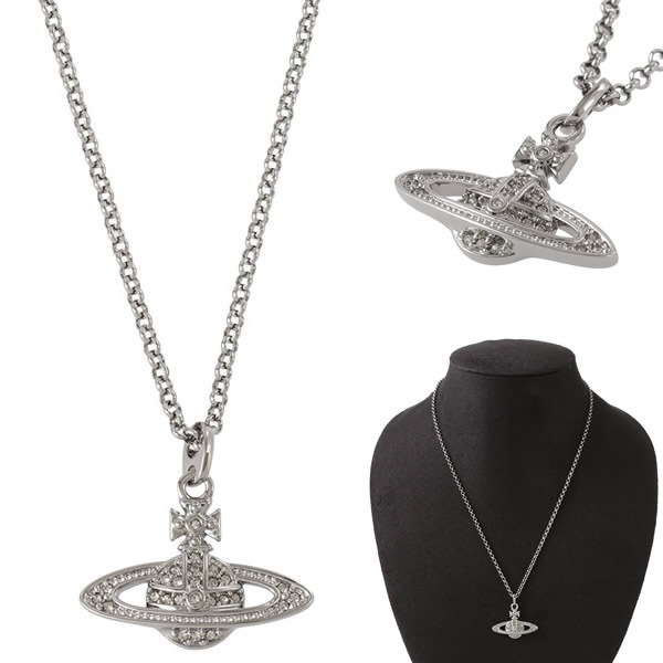 ネックレス 63020086 S108 バスレリーフ オーブ ラインストーン ペンダント ガンメタル MINI BAS RELIEF